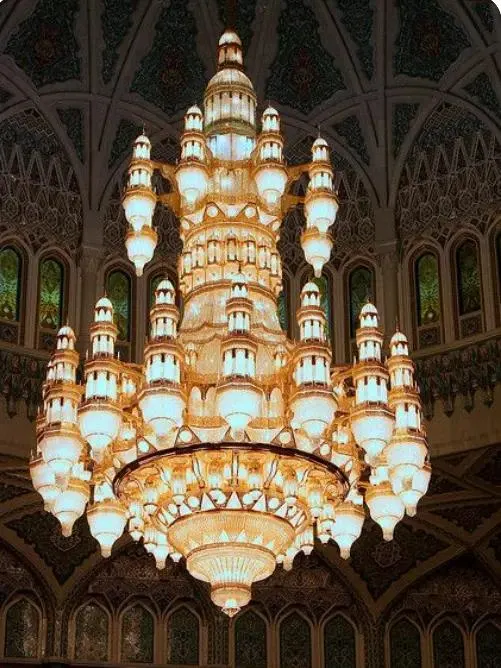 Factory Price Luxury Custom Large Islamic Style Antique Crystal Chandelier Pendant Lighting