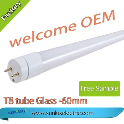 Tubo T8 que ilumina a lâmpada fluorescente do diodo emissor de luz de 9W 60mm 850lm