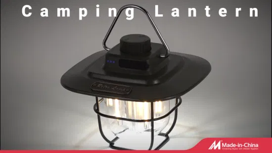 Lanterna de luz de acampamento retro recarregável LED regulável Yichen