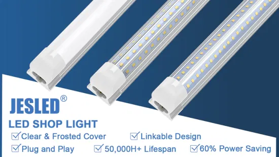 Jesled V Shape 2FT 4FT 8FT T8 tubo de luz LED integrado para iluminação comercial