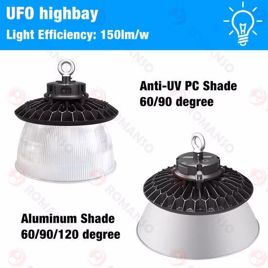 Iluminação alta industrial do diodo emissor de luz da baía IP65 60W 80W 100W 150W